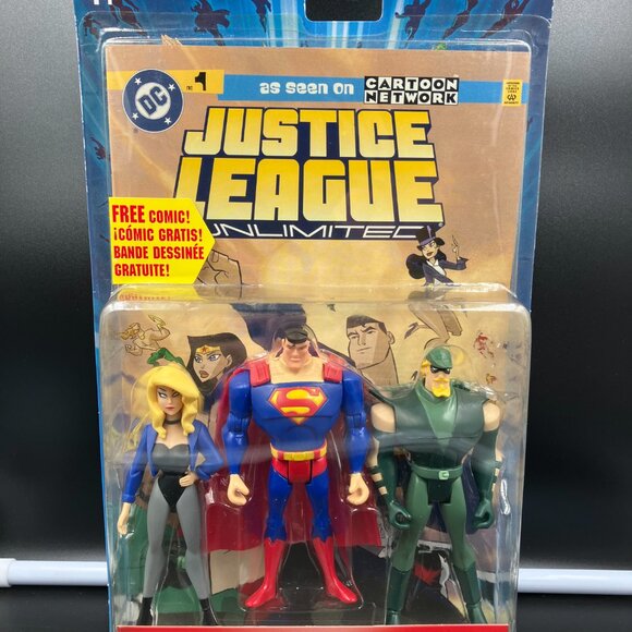 Justice League Unlimited Black Canary, Superman & Green Arrow Action Figure Set - Picture 2 of 3